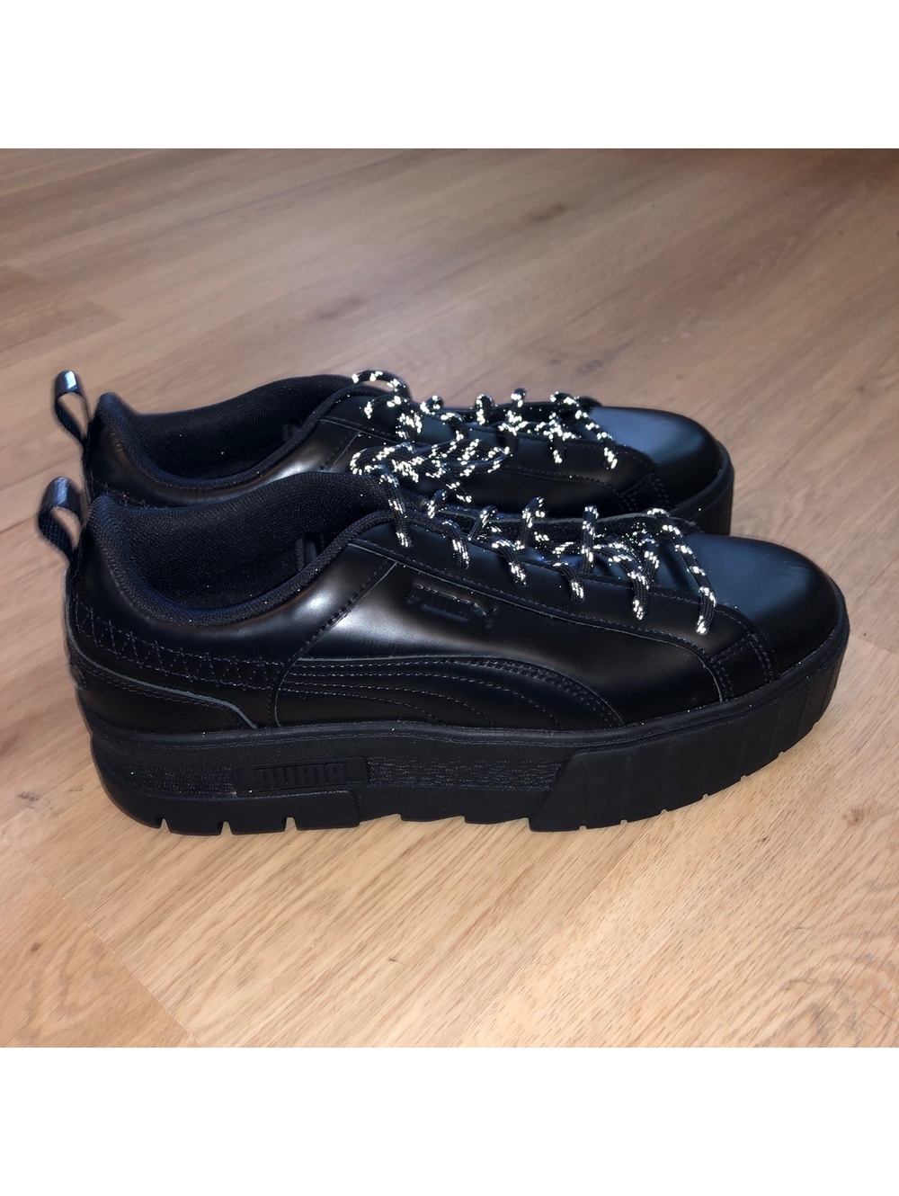 DUA LIPA PUMA x MAYZE FLUTUR BLACK PLATFORM COLLAB SNEAKERS WOMENS SIZE 10 NEW